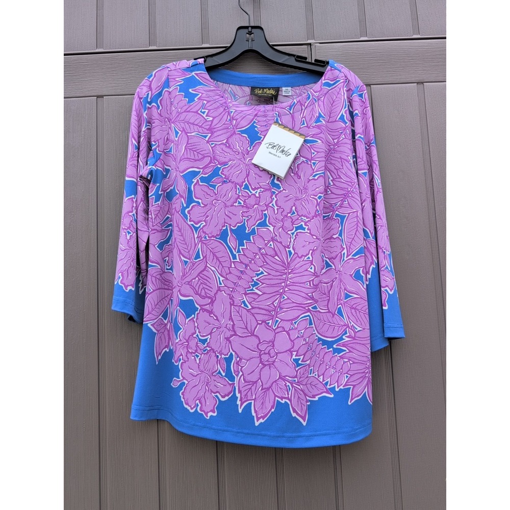 BOB MACKIe New Wearable Art Purple & Blue Shirt